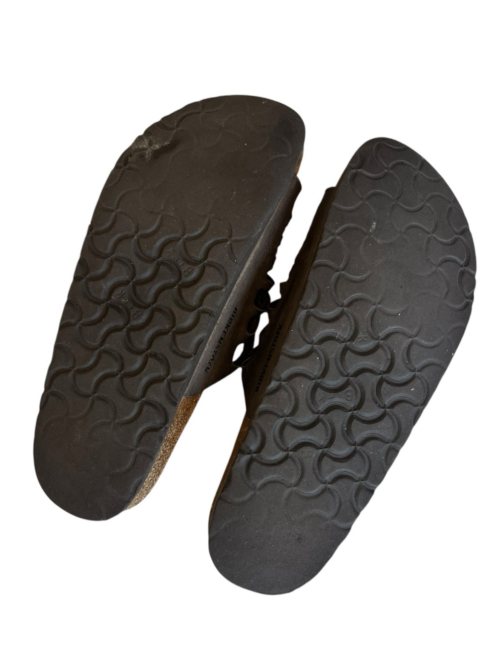 Birkenstock 38 Granada Sandals Brown Leather Round Toe Buckles Women's Size 7 - Picture 6 of 11